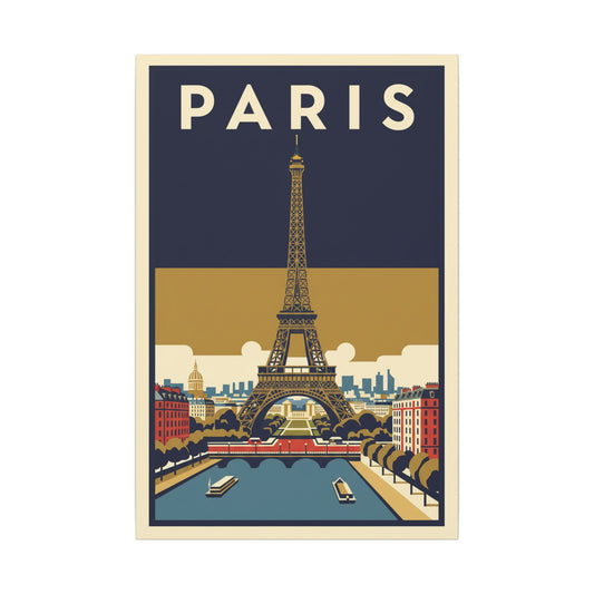 Paris — Vintage Eiffel Tower Canvas