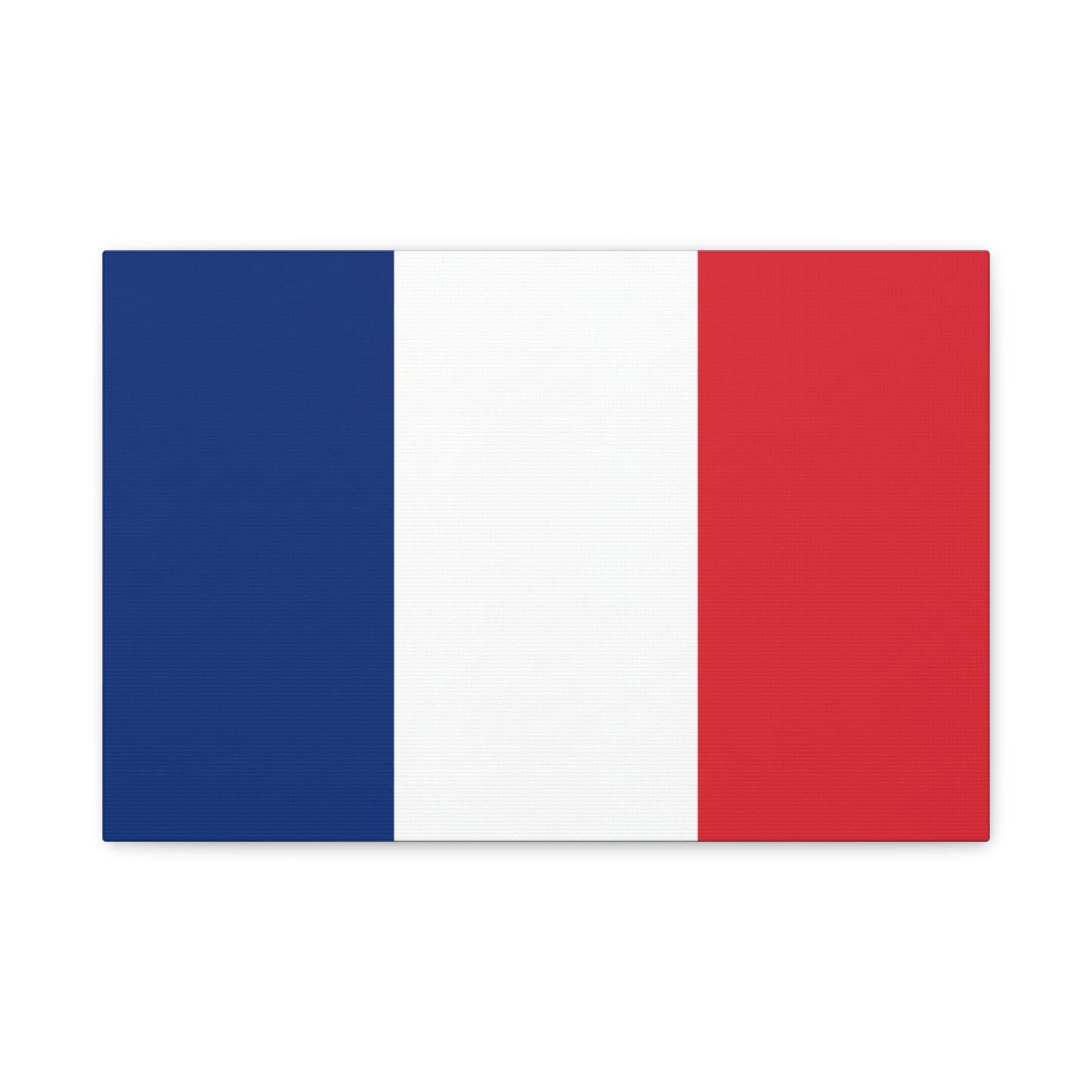 France Flag Matte Stretched Canvas (1.25") — Tricolor Wall Art