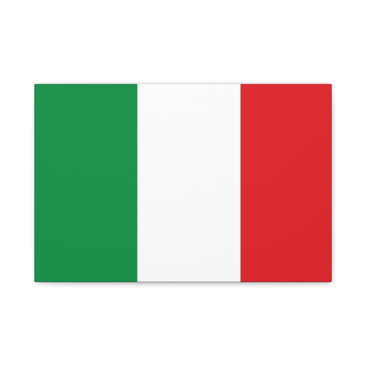 Italian Flag Canvas Print — Matte Stretched Wall Art