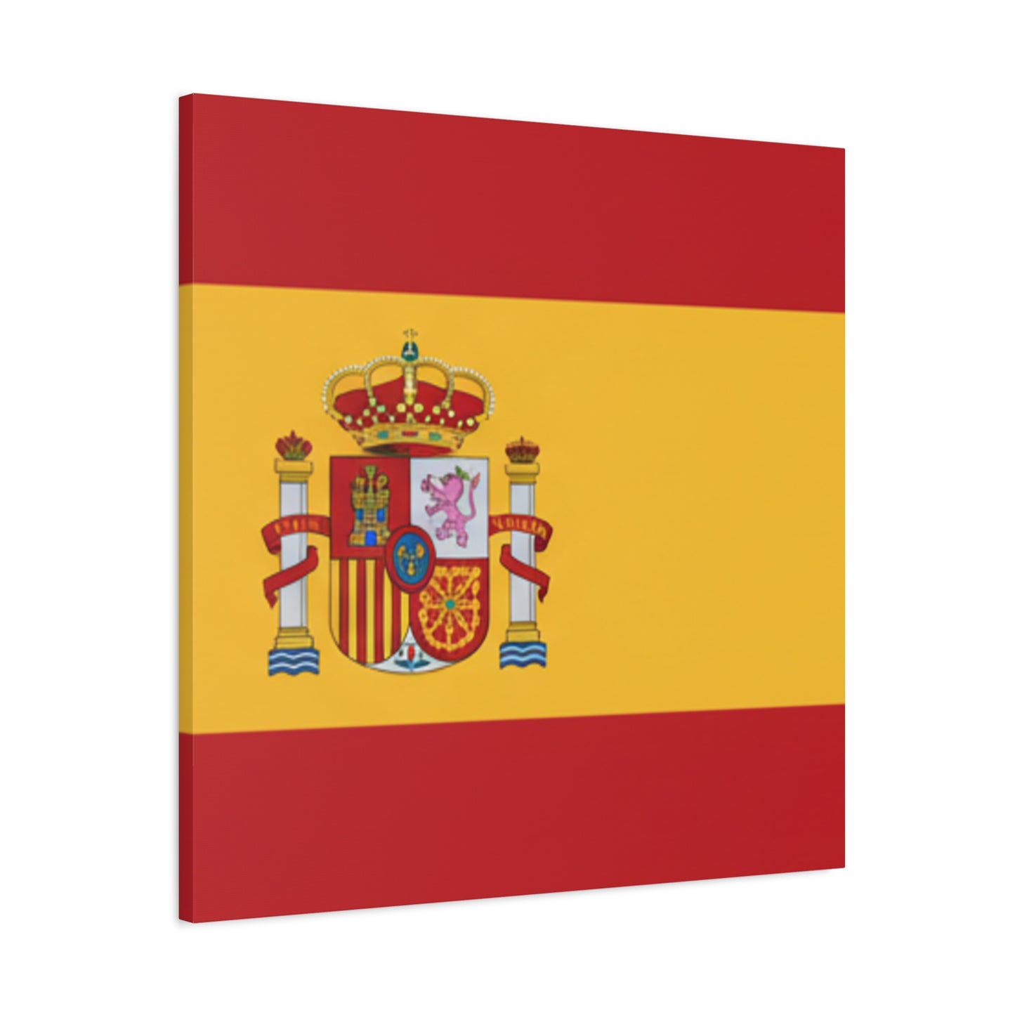 Spanish Flag Matte Canvas Print — Stretched Wall Art (1.25")