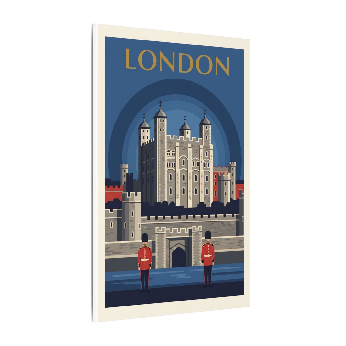 Tower of London Retro Travel Poster Canvas