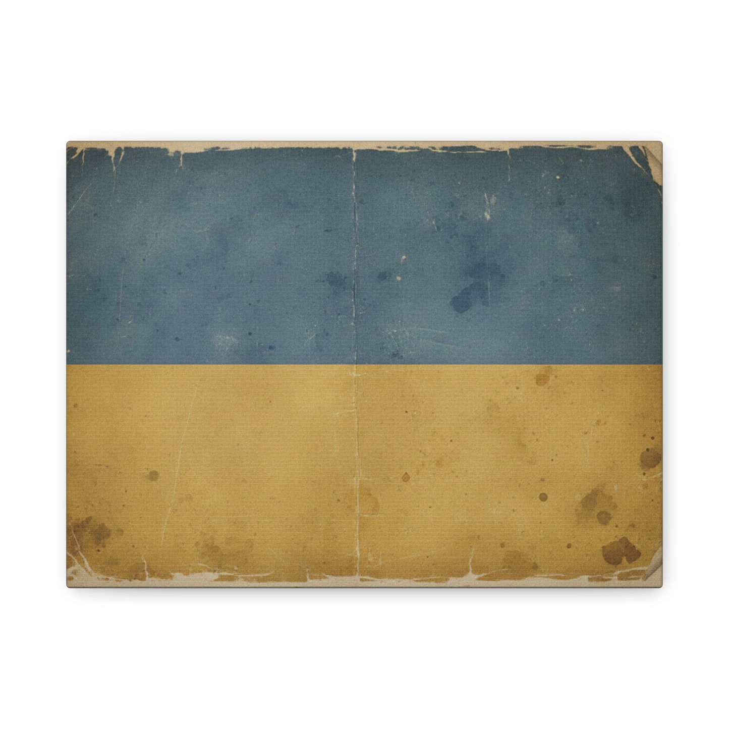 Ukrainian Flag Vintage Matte Canvas Print — Rustic Blue & Yellow Wall Art, Stretched 1.25"