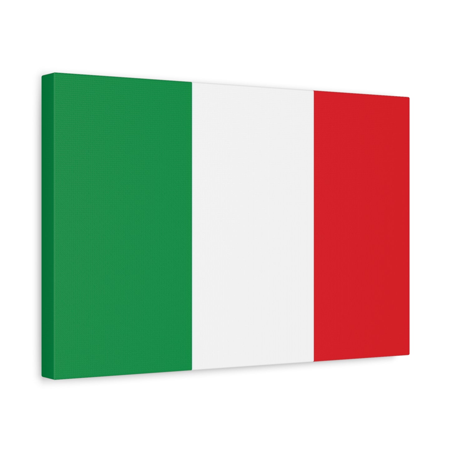 Italian Flag Canvas Print — Matte Stretched Wall Art