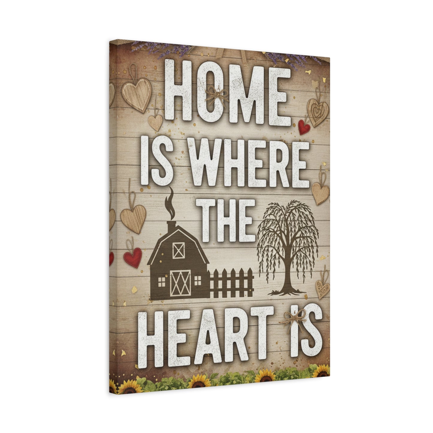 Home Is Where the Heart Is Canvas Wall Art