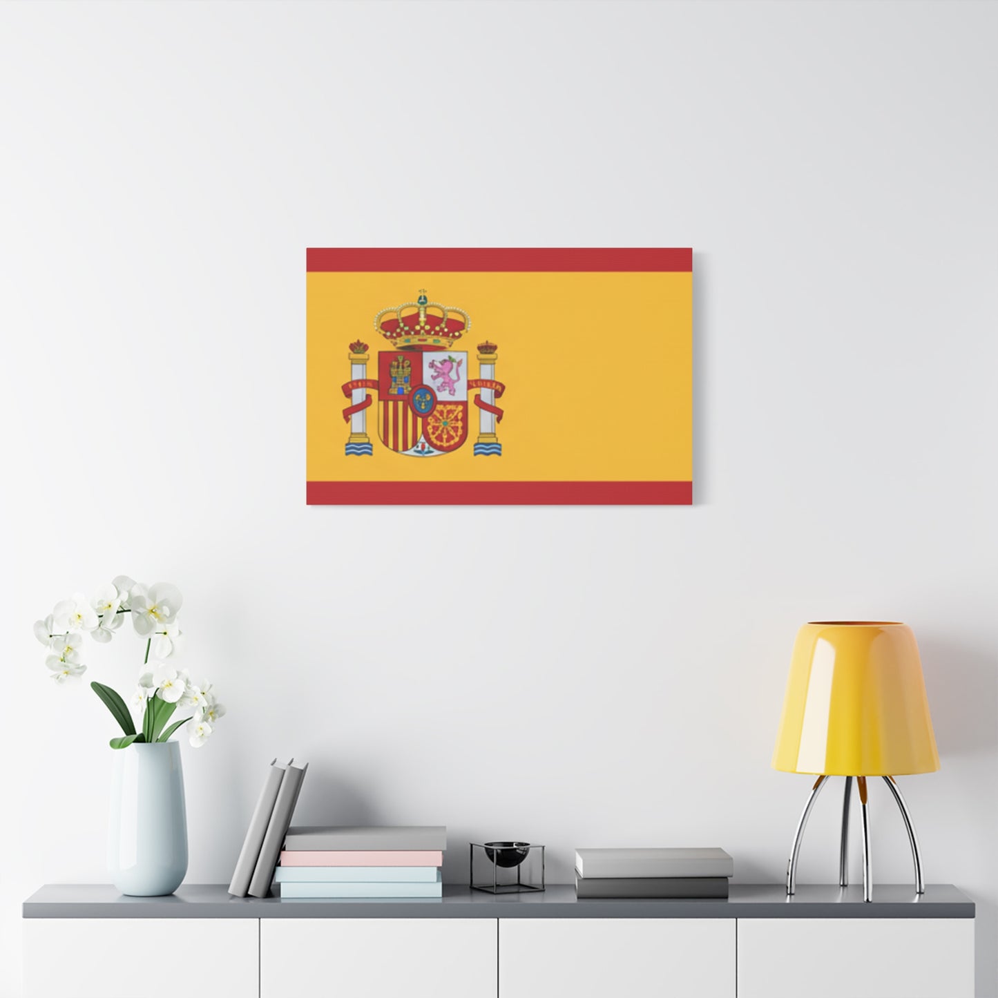Spanish Flag Matte Canvas Print — Stretched Wall Art (1.25")
