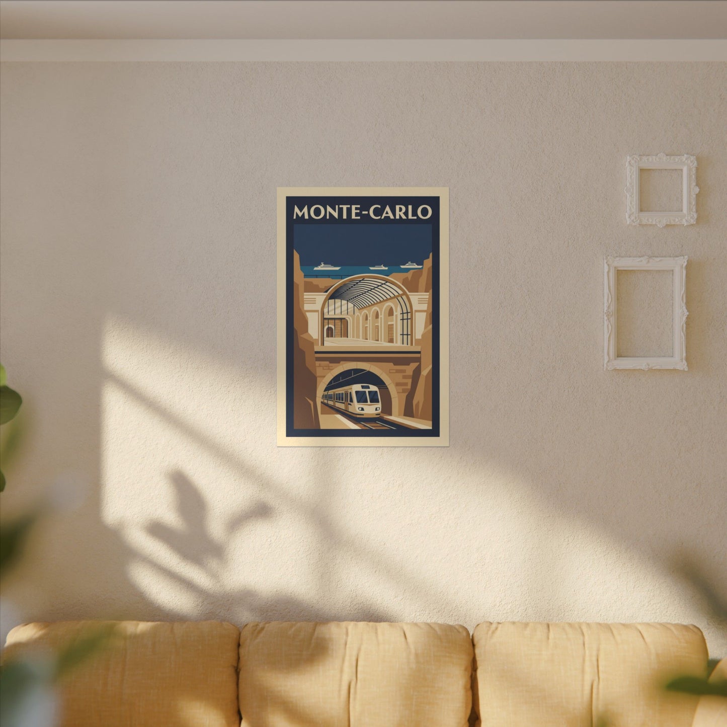 Monte Carlo Vintage Travel Poster Canvas