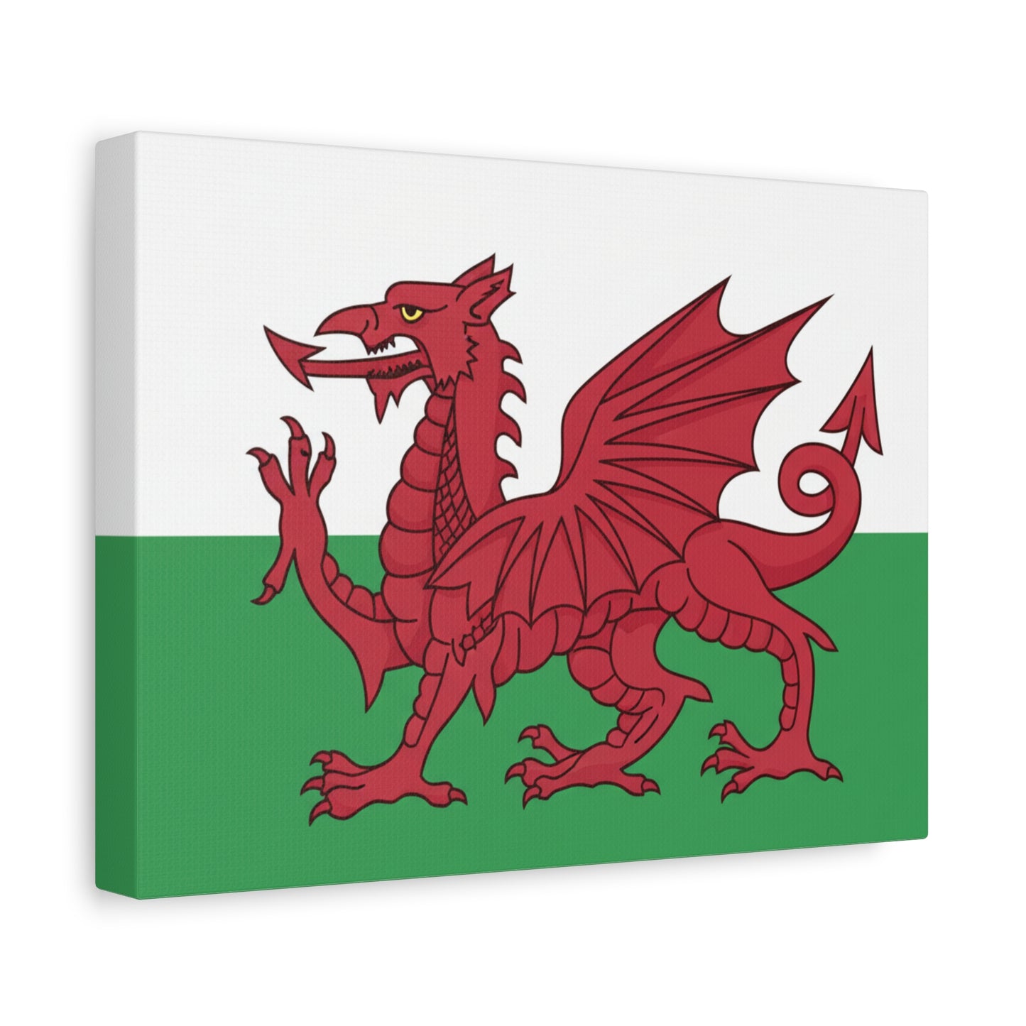 Welsh Flag Canvas Print — Red Dragon Matte Stretched Wall Art
