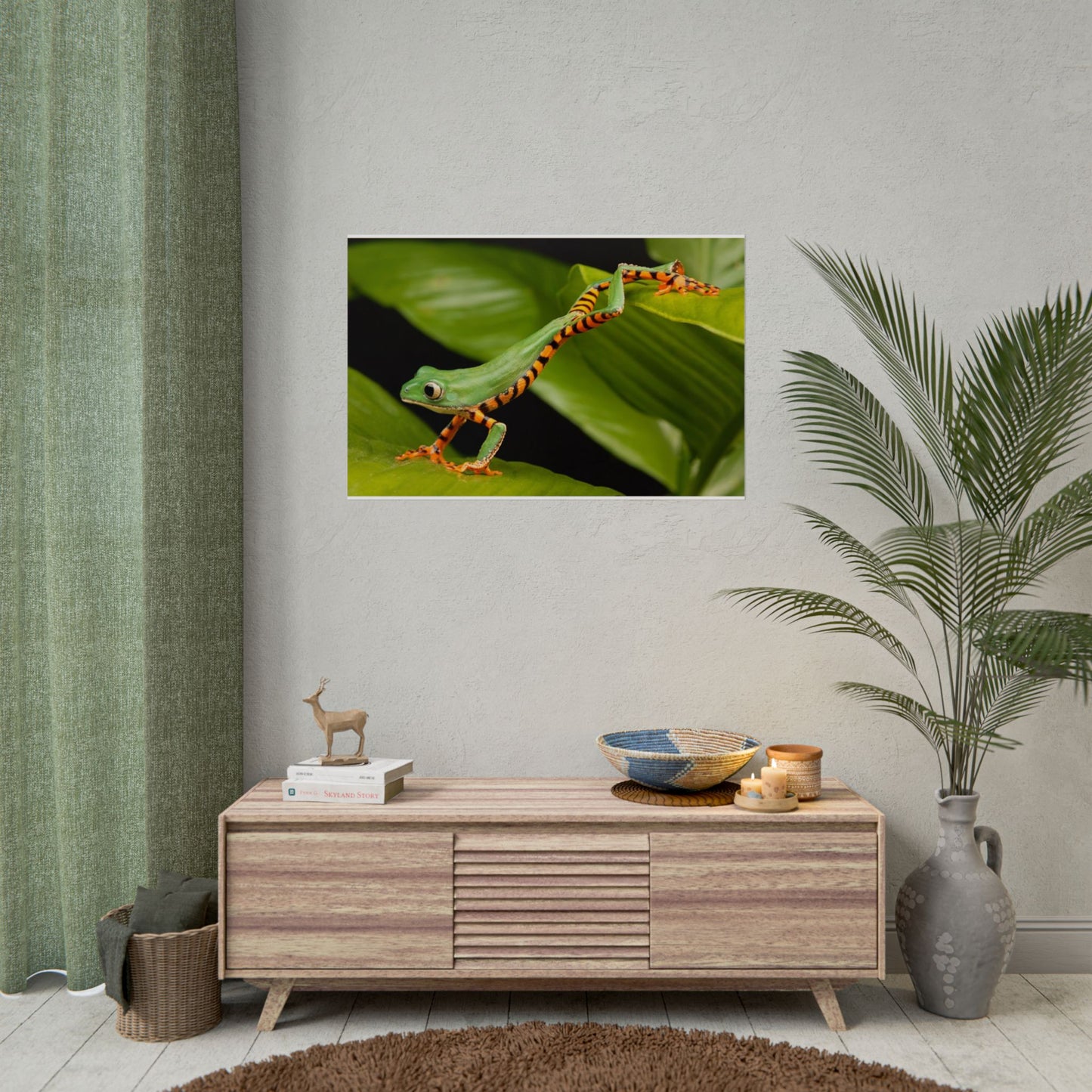 Tropical Tree Frog Poster — Vibrant Rainforest Wildlife Wall Art