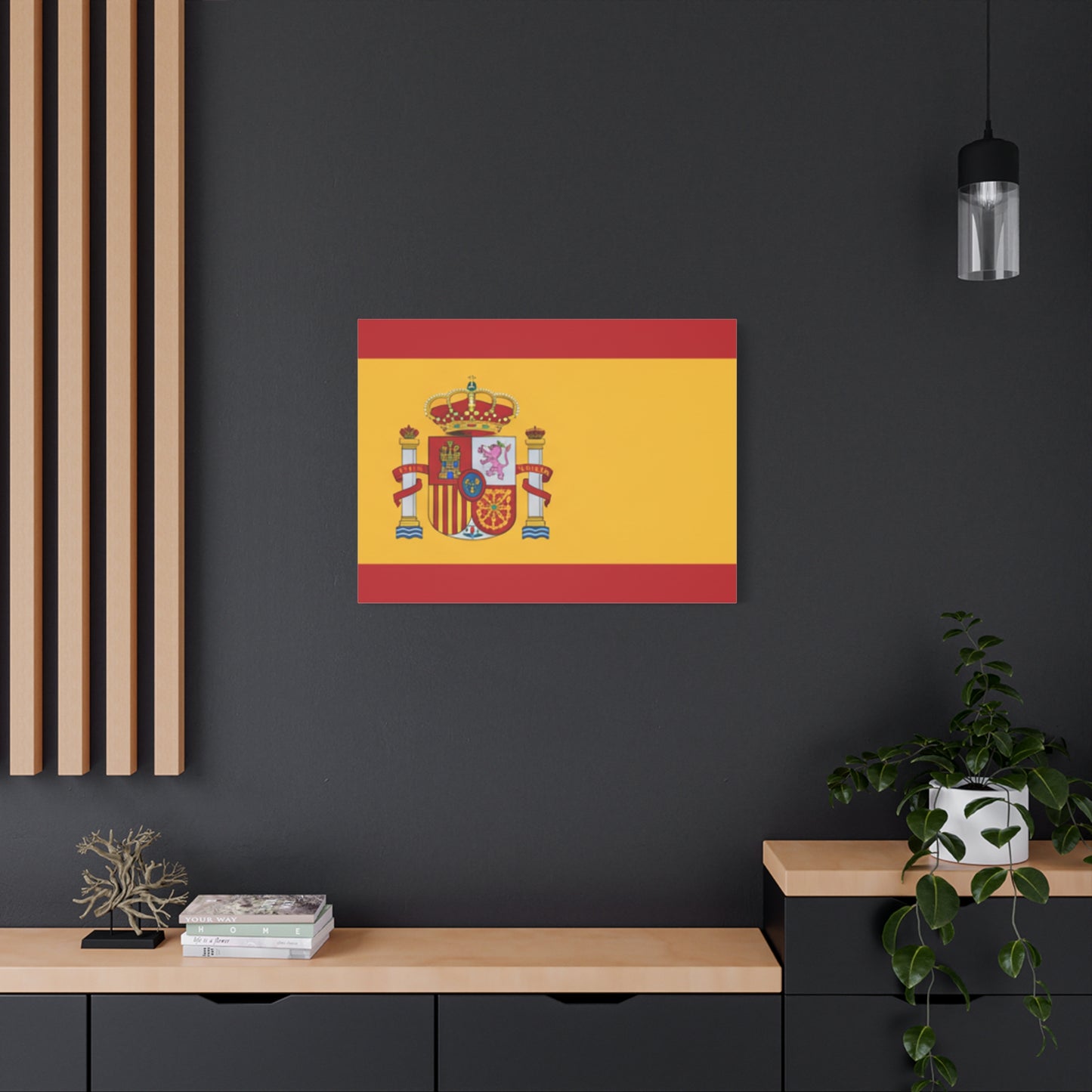 Spanish Flag Matte Canvas Print — Stretched Wall Art (1.25")