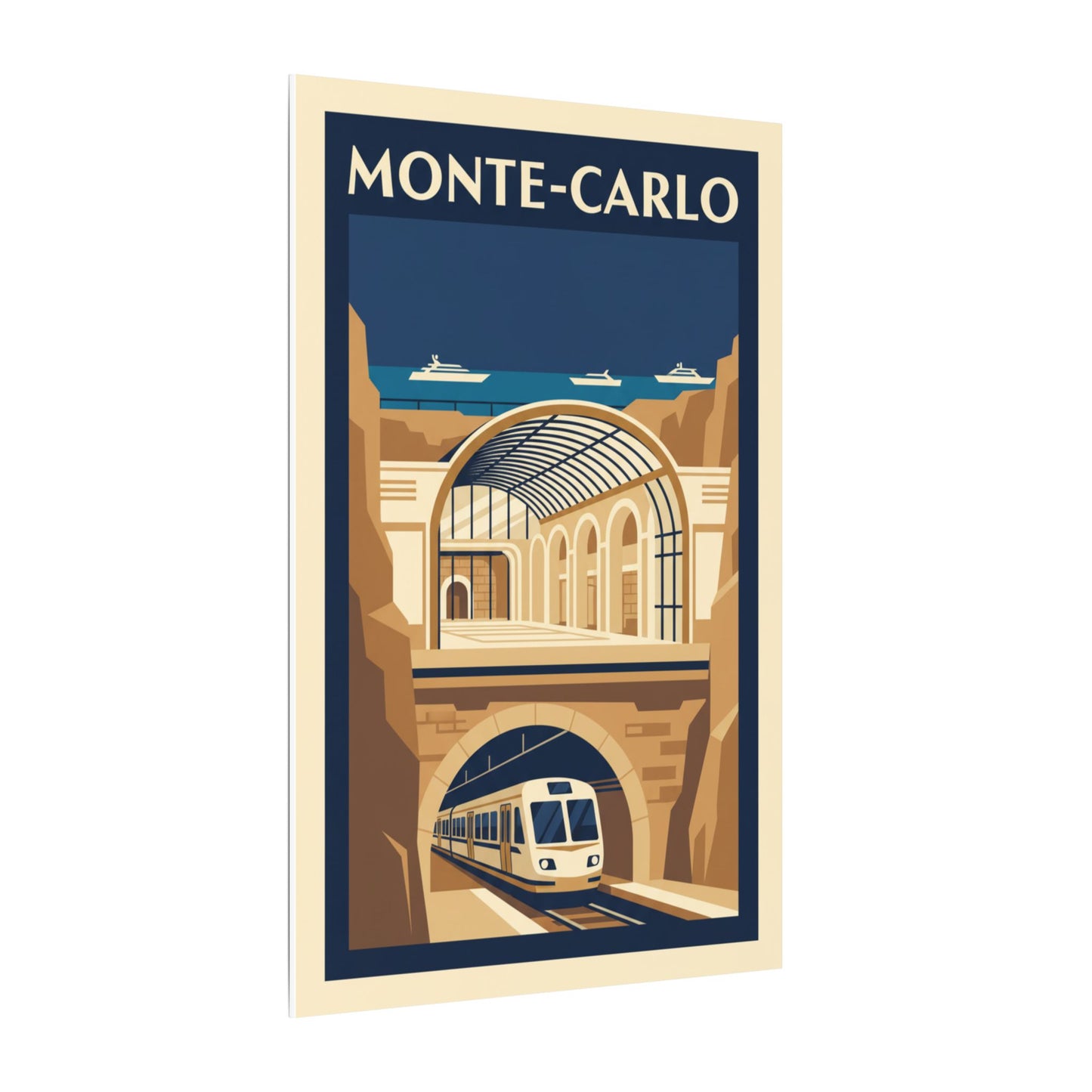 Monte Carlo Vintage Travel Poster Canvas
