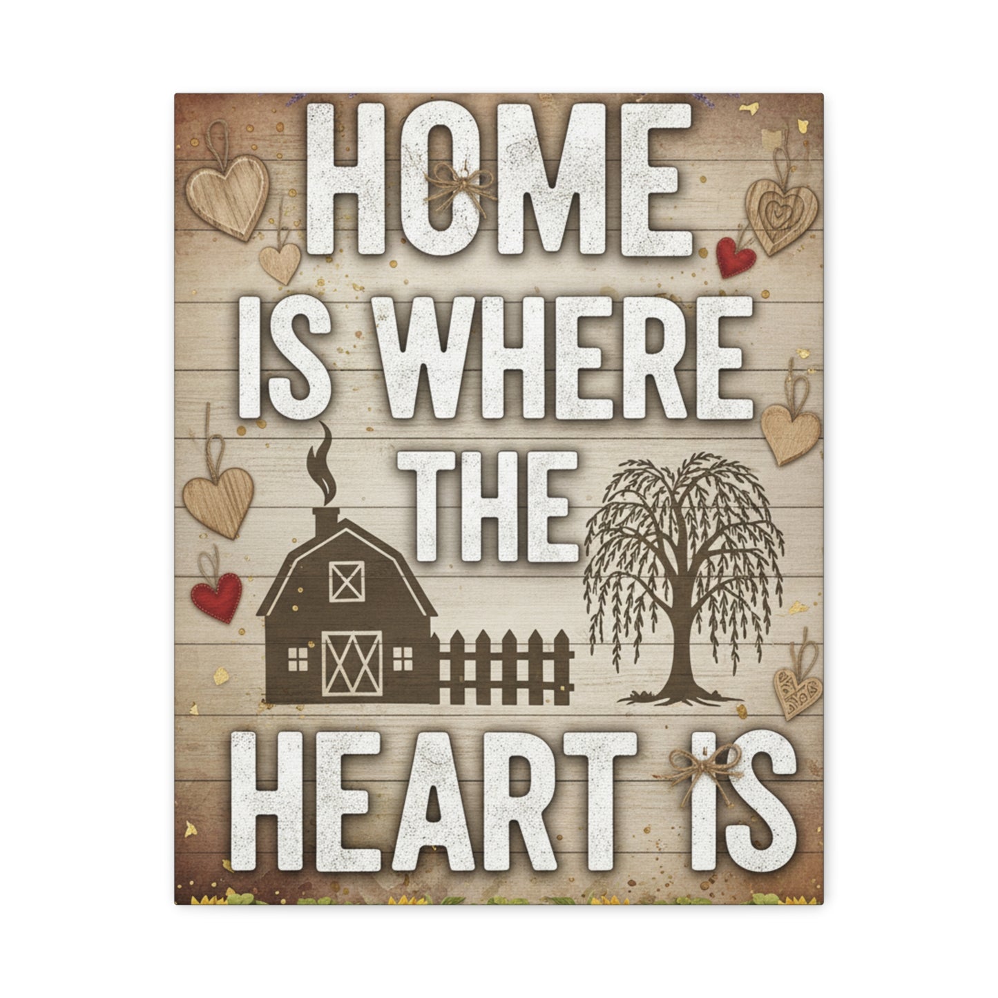 Home Is Where the Heart Is Canvas Wall Art