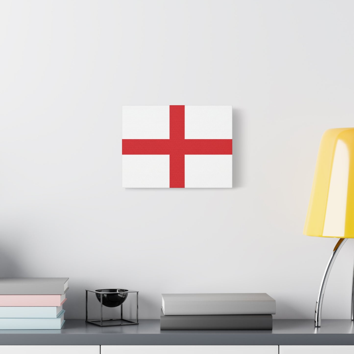 English Flag St. George's Cross Canvas Print — England Flag Matte Stretched Wall Art