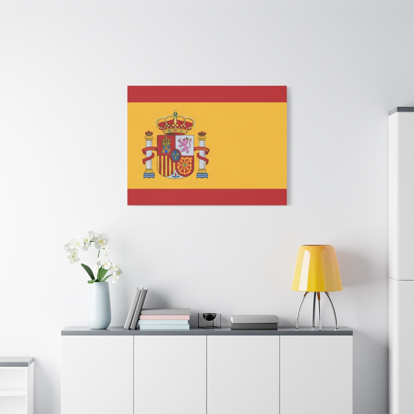 Spanish Flag Matte Canvas Print — Stretched Wall Art (1.25")