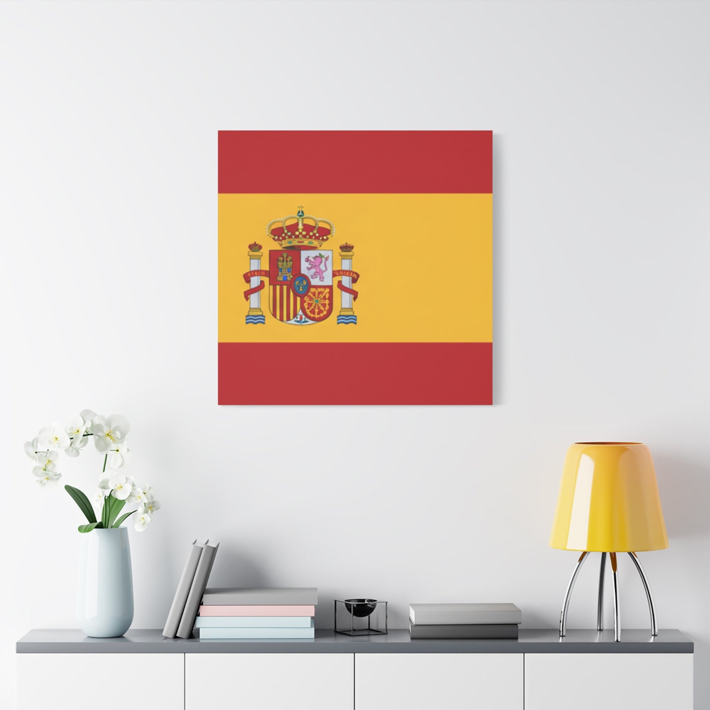 Spanish Flag Matte Canvas Print — Stretched Wall Art (1.25")