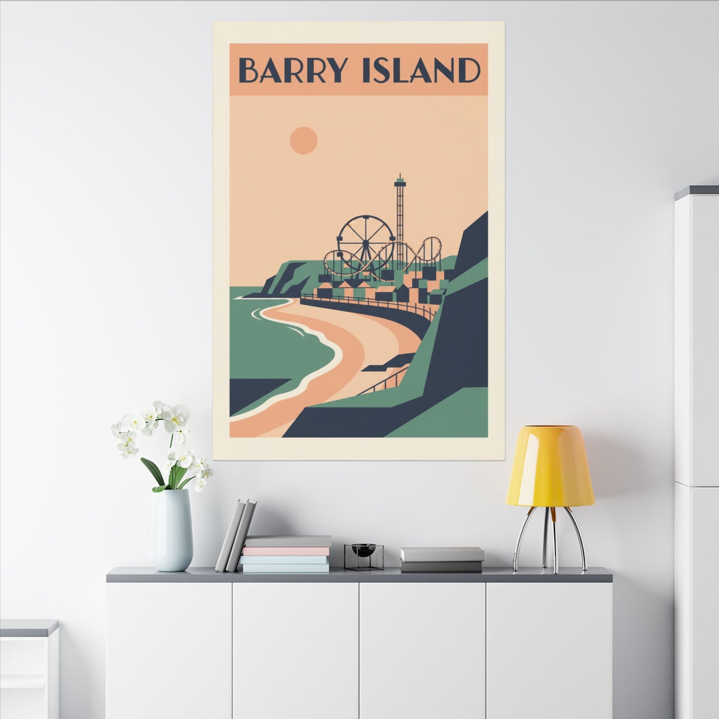 Barry Island Vintage Travel Poster Canvas