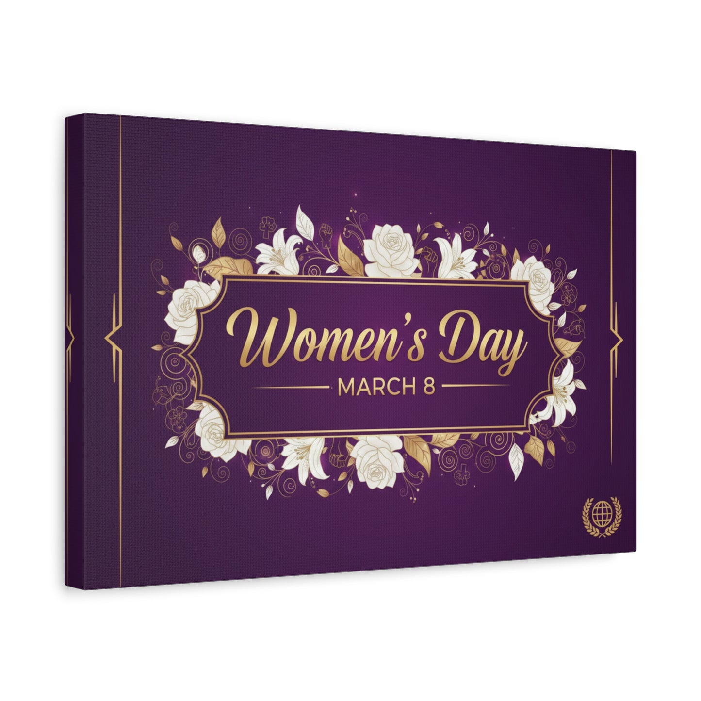 Women's Day March 8 Canvas Wall Art — Floral International Women's Day Decor