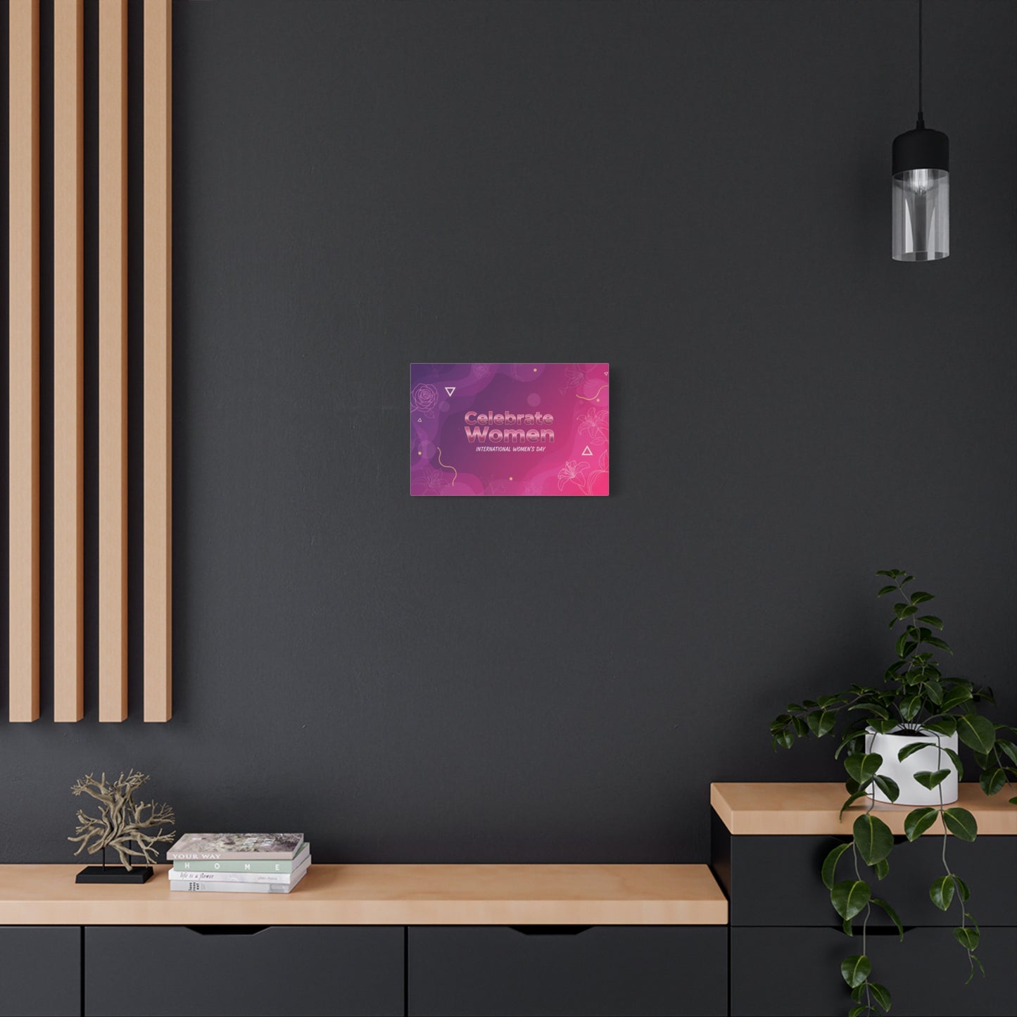 Celebrate Women Canvas Art — International Women’s Day Pink Wall Decor