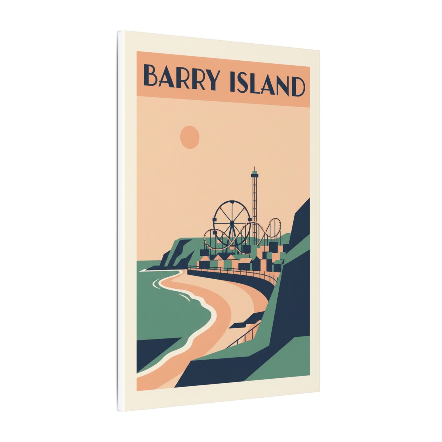Barry Island Vintage Travel Poster Canvas