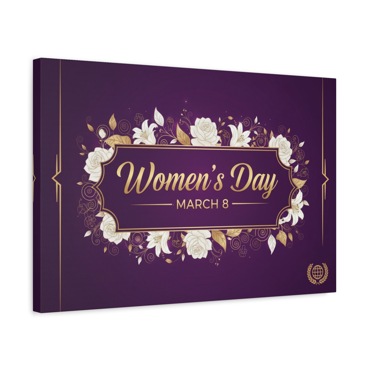 Women's Day March 8 Canvas Wall Art — Floral International Women's Day Decor