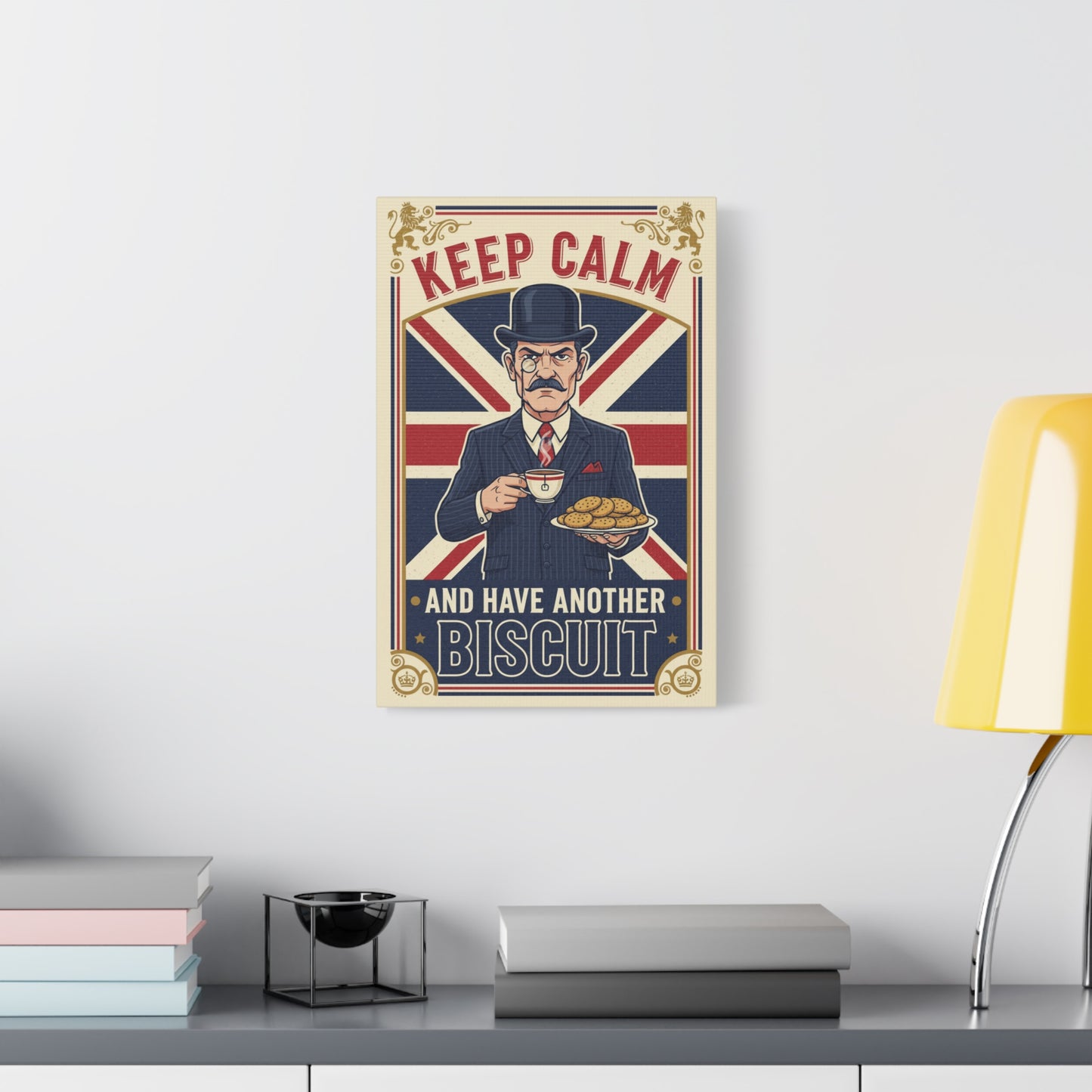 Keep Calm and Have Another Biscuit Canvas Print