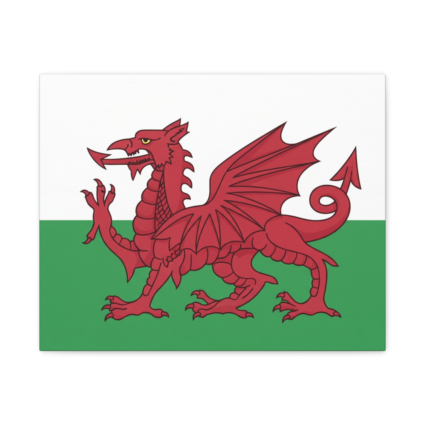 Welsh Flag Canvas Print — Red Dragon Matte Stretched Wall Art