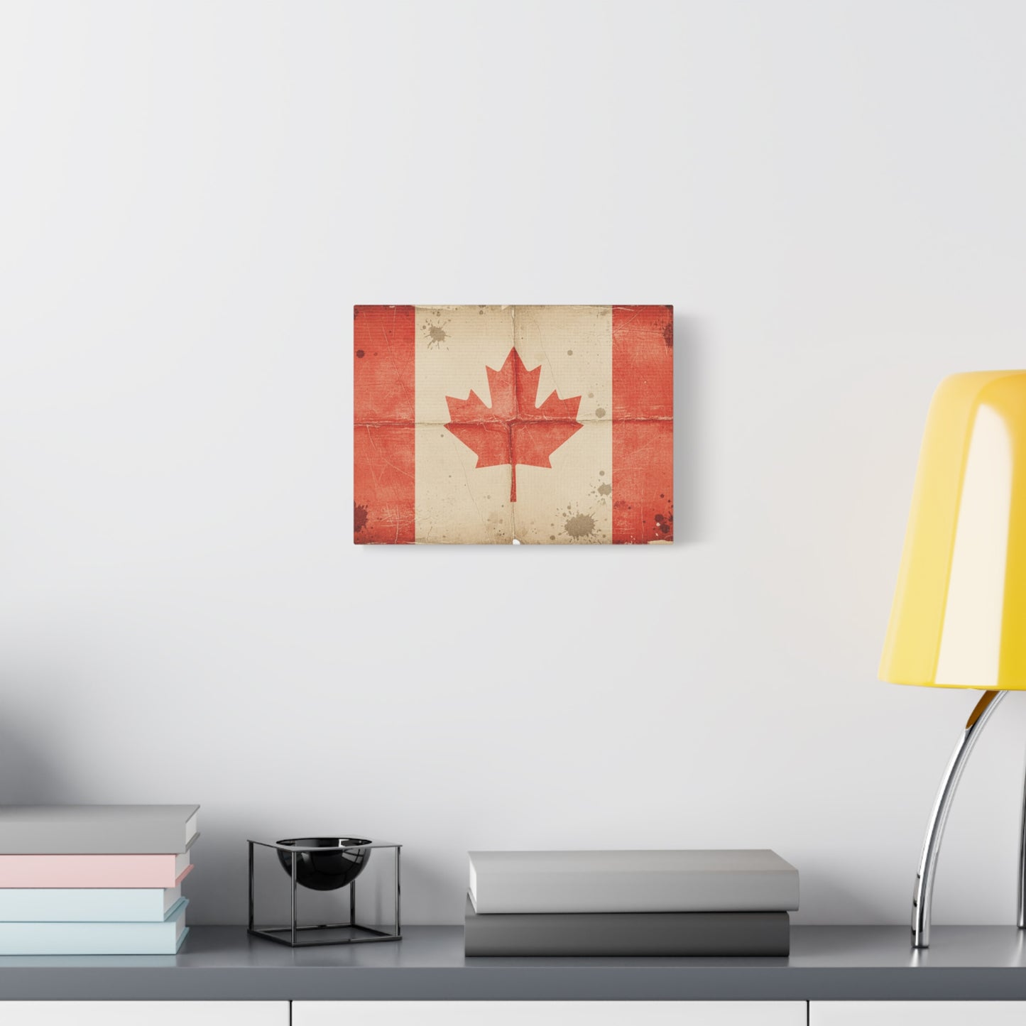 Canadian Flag Vintage Matte Canvas Print — Stretched 1.25"