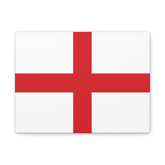 English Flag St. George's Cross Canvas Print — England Flag Matte Stretched Wall Art