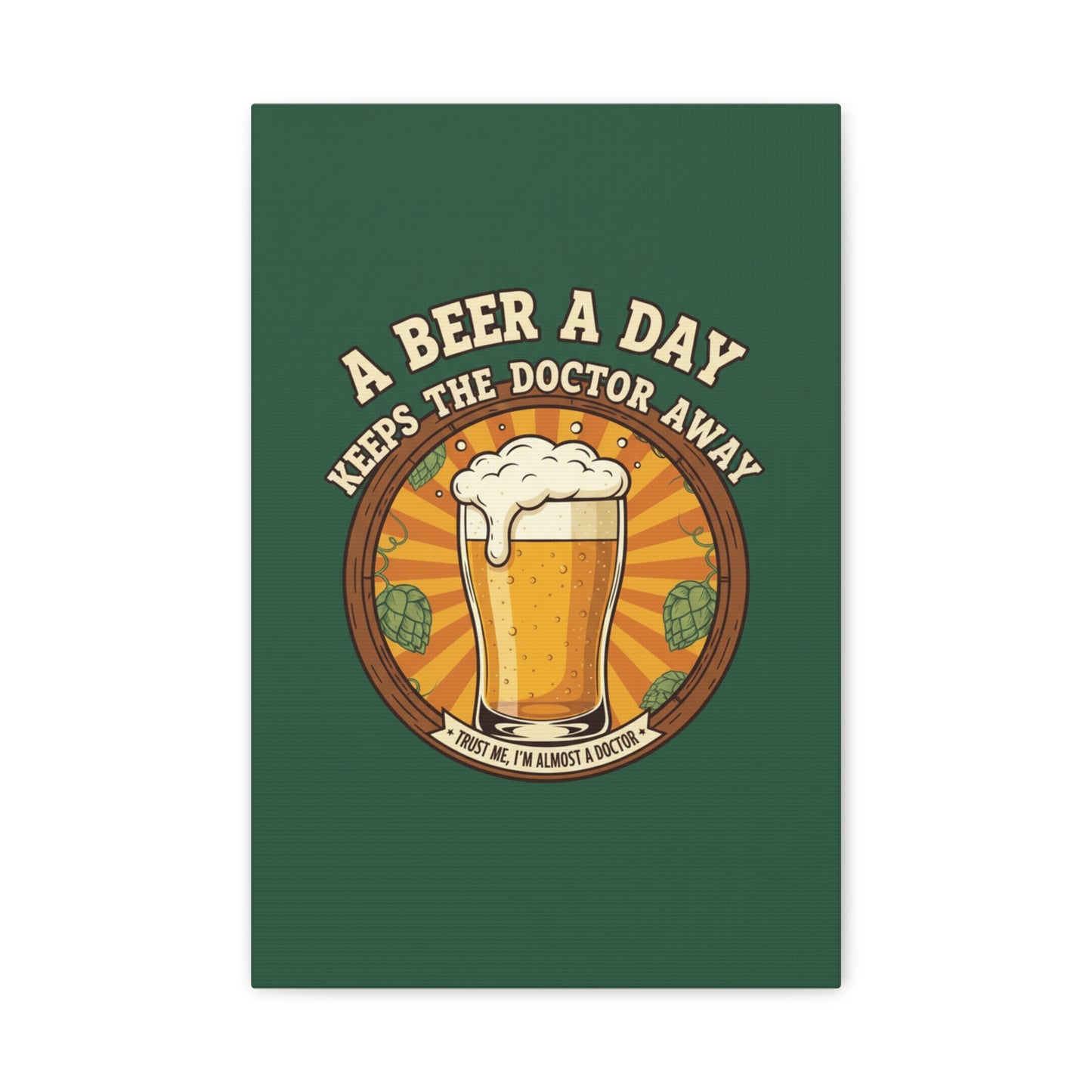 A Beer a Day Canvas Wall Art — Pint of Stout Home Decor