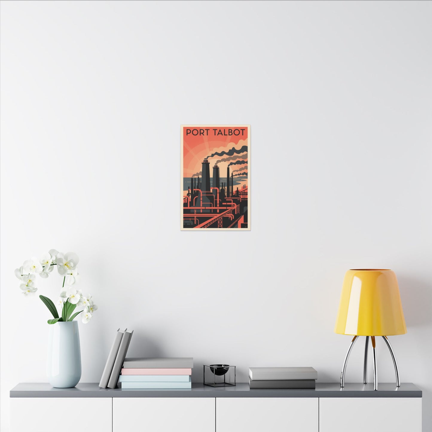 Port Talbot Industrial Poster Canvas