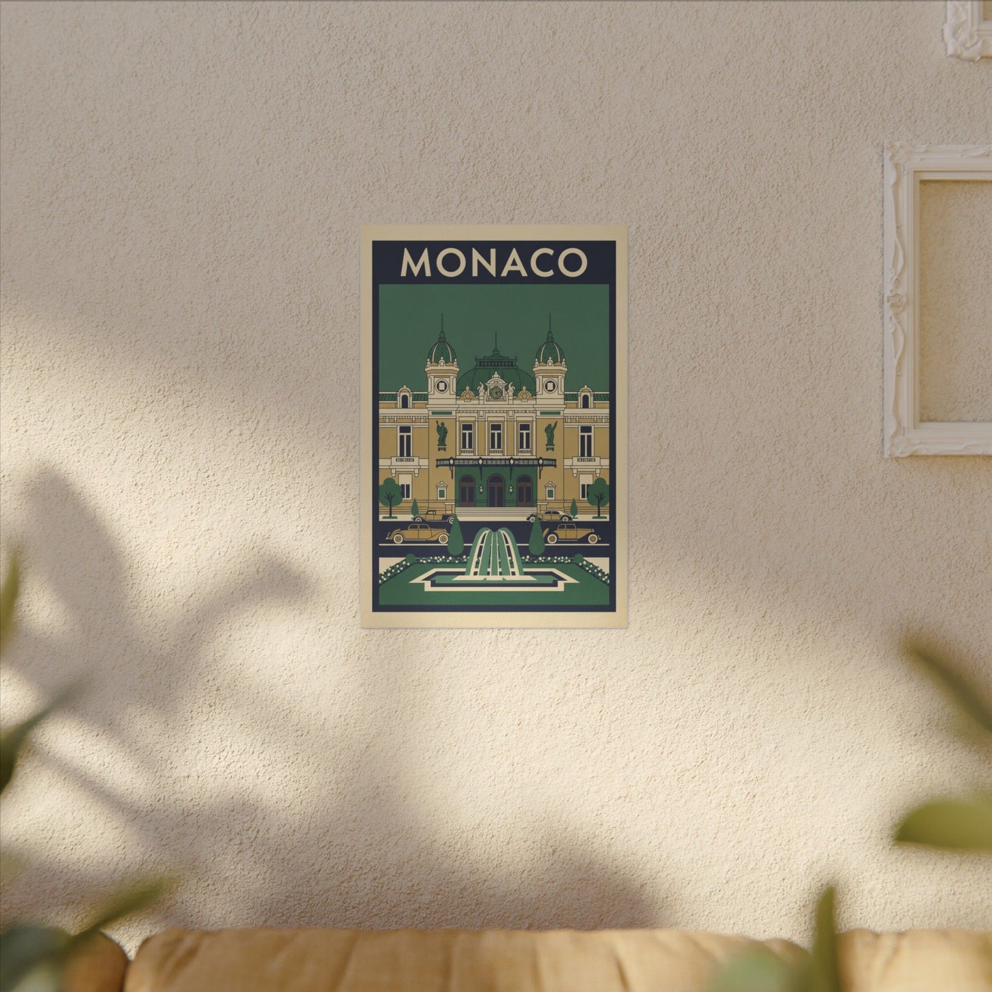 Monaco Vintage Travel Poster Canvas