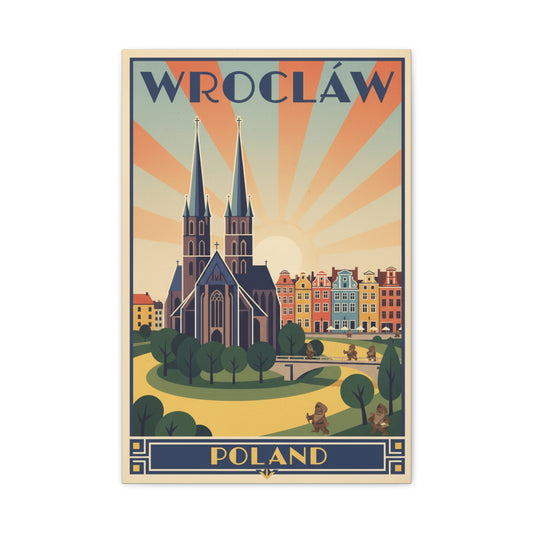 Wrocław — Vintage Poland Travel Canvas