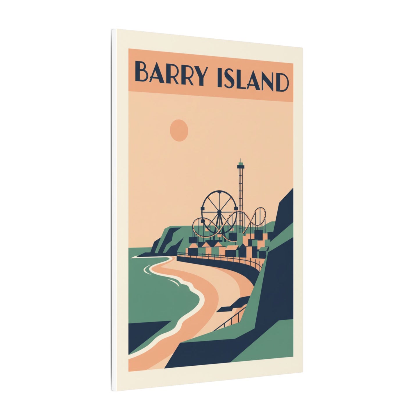 Barry Island Vintage Travel Poster Canvas