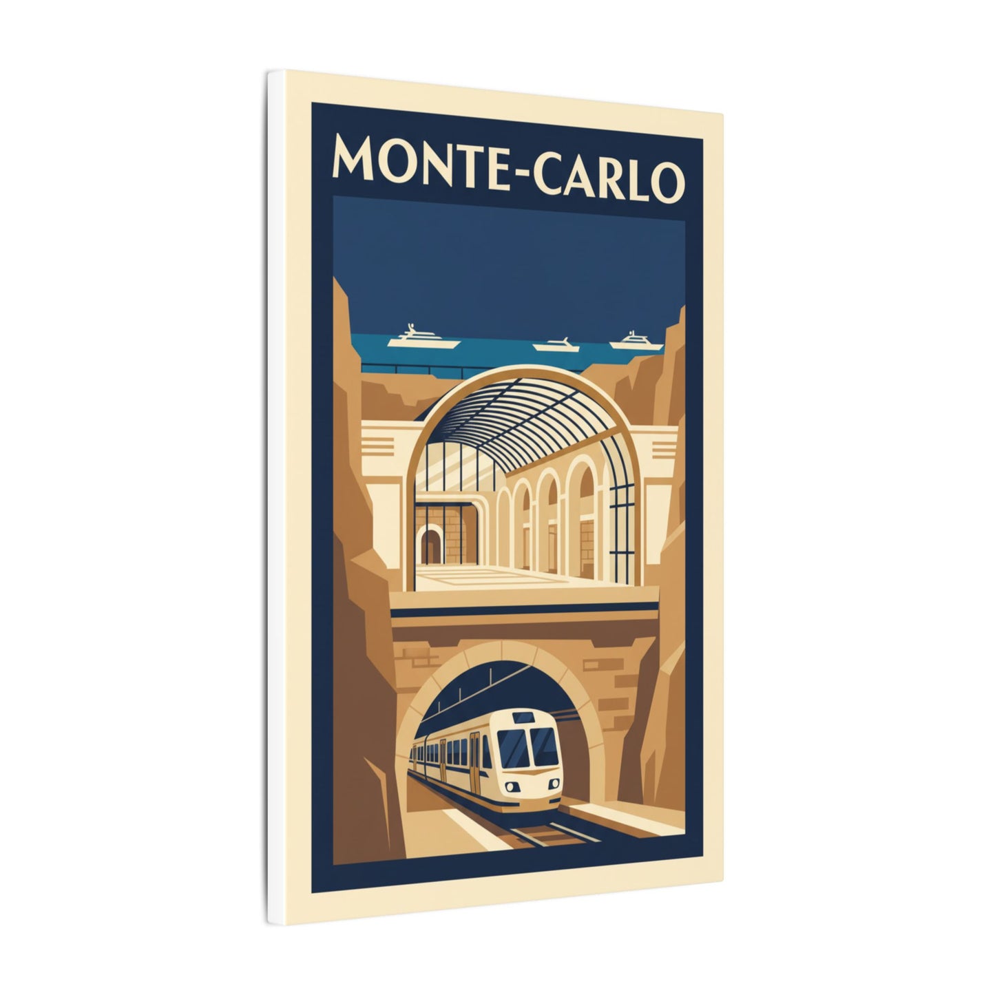Monte Carlo Vintage Travel Poster Canvas