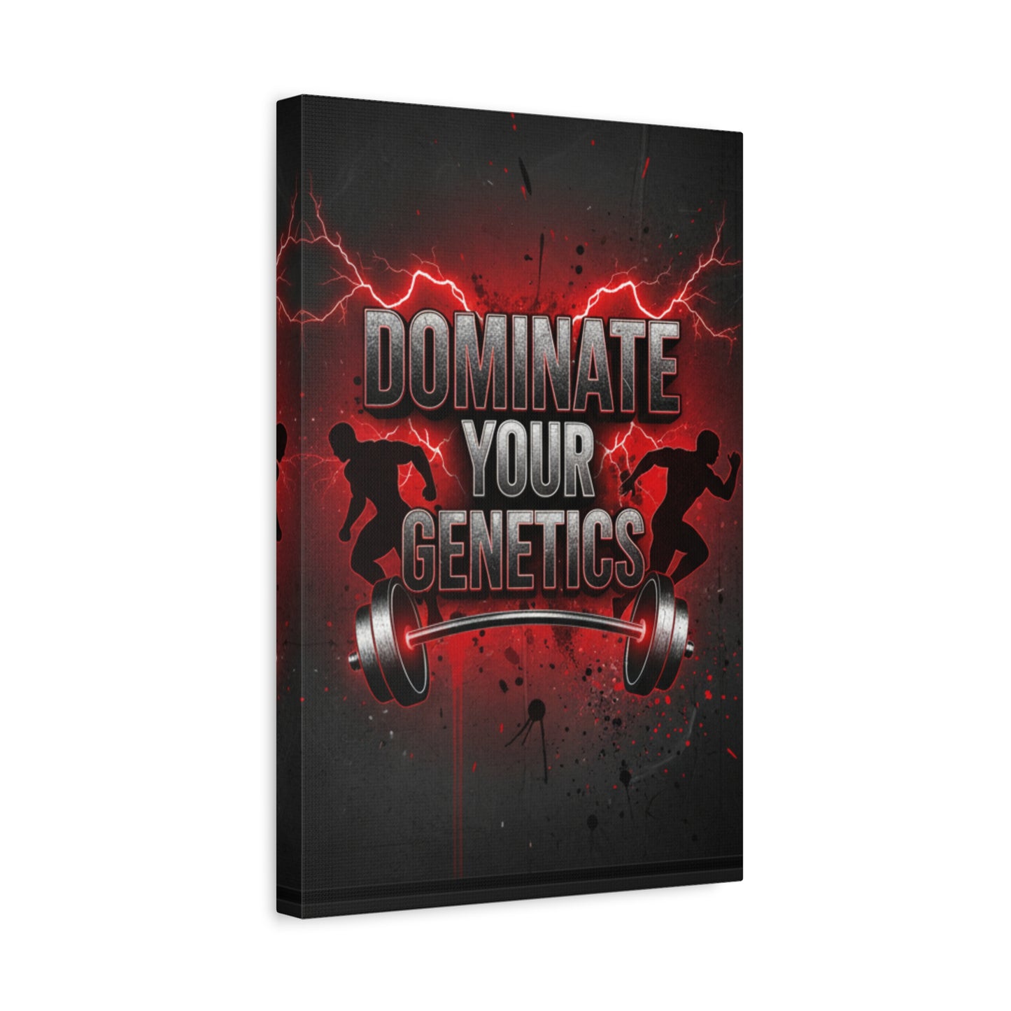 Dominate Your Genetics Gym Canvas Wall Art — Motivational Fitness Quote