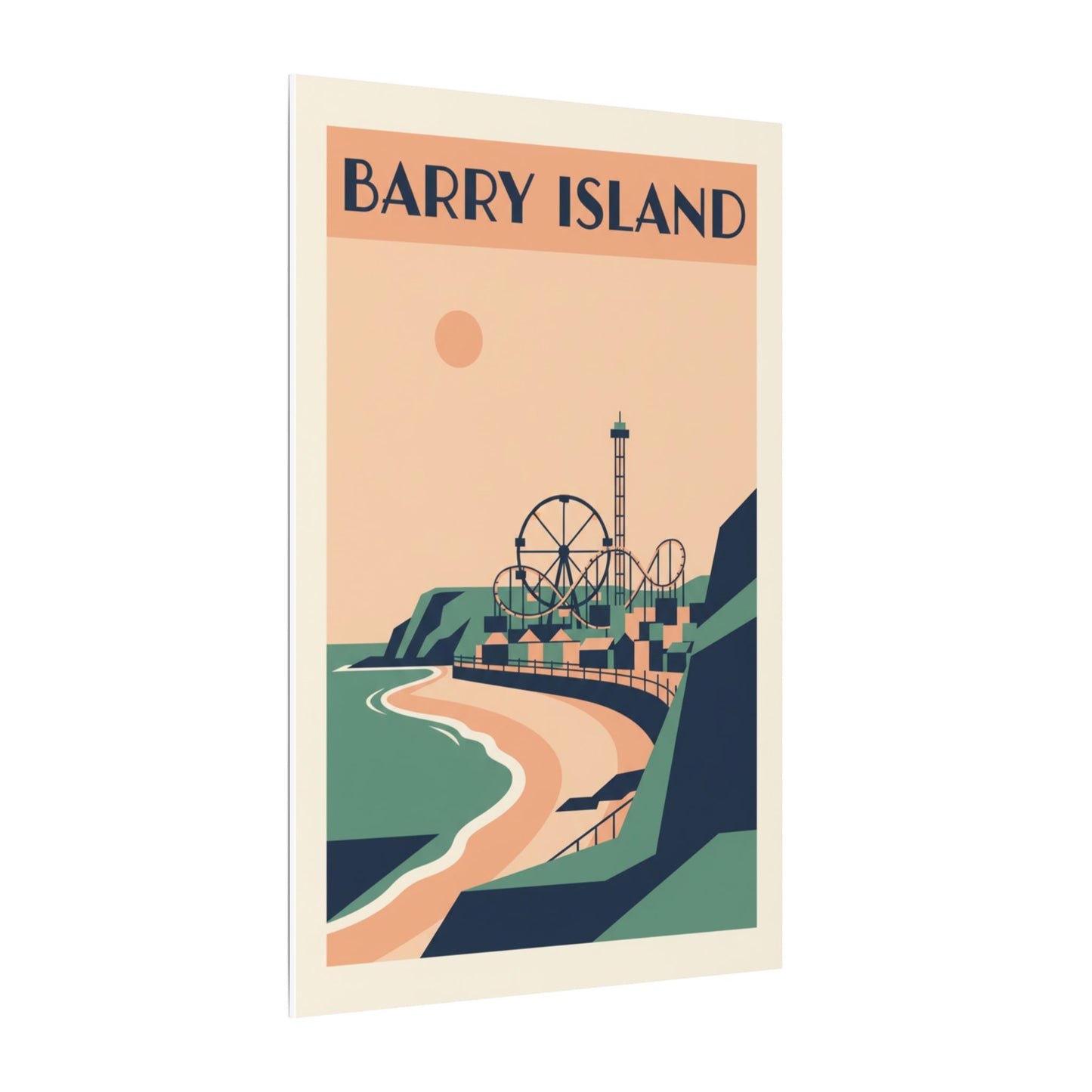 Barry Island Vintage Travel Poster Canvas