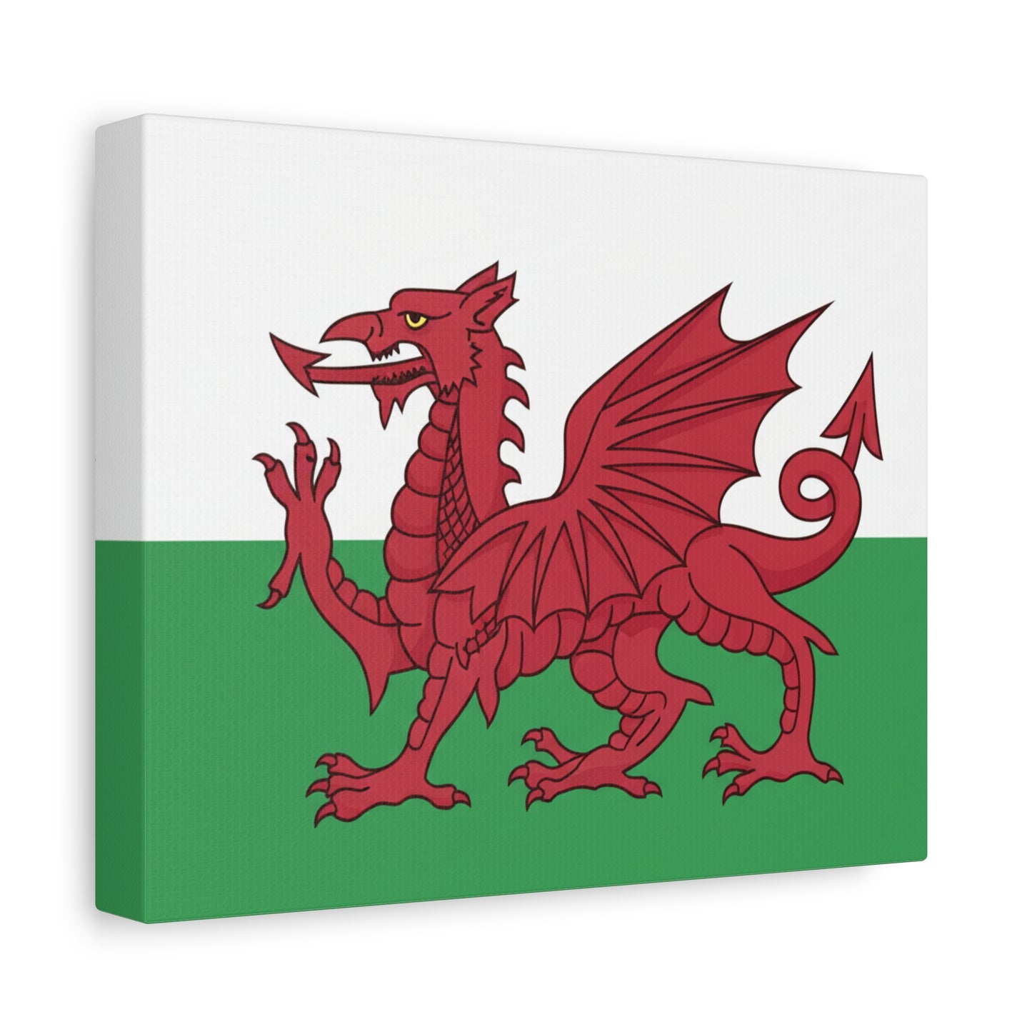 Welsh Flag Canvas Print — Red Dragon Matte Stretched Wall Art