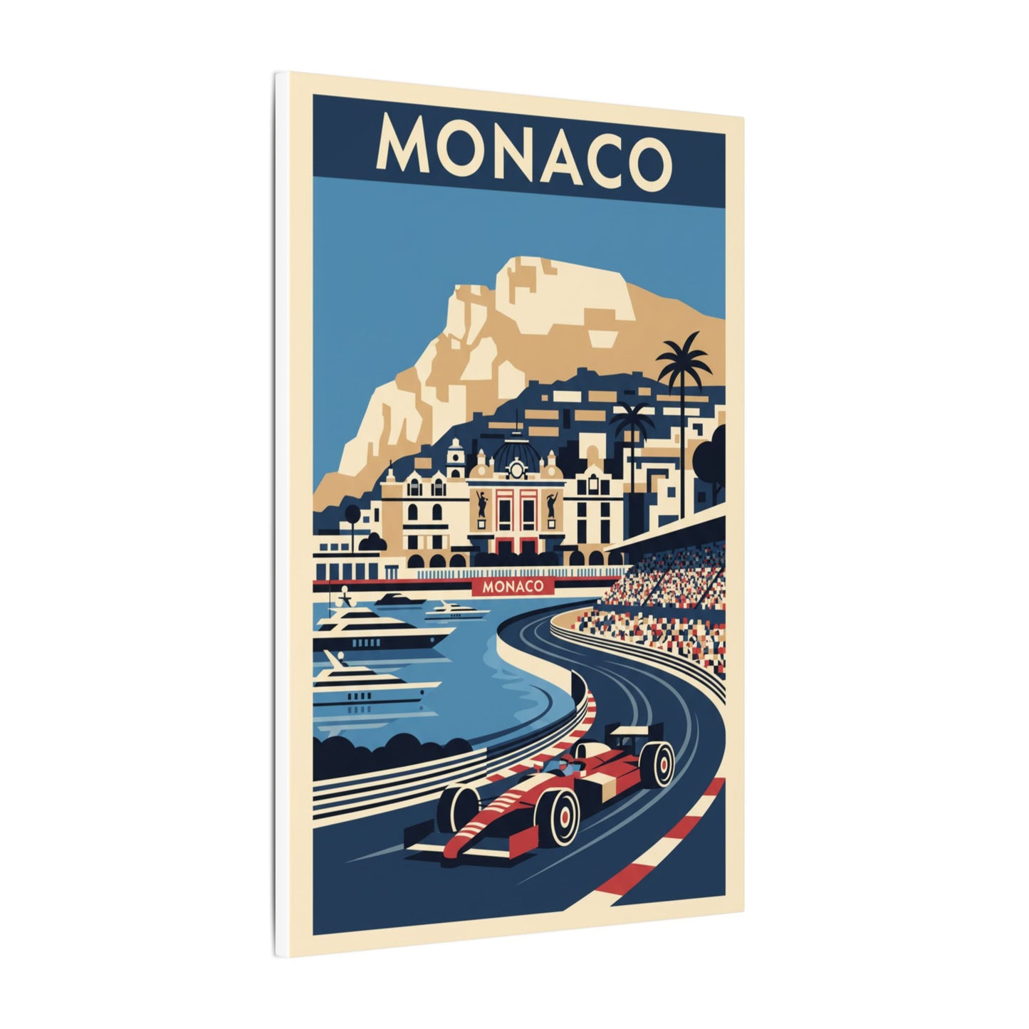 Monaco Grand Prix Vintage Poster Canvas