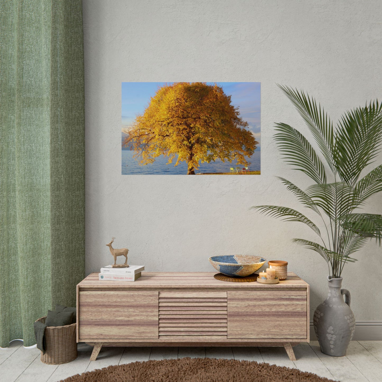 Rolled Poster — “where the leaves meet the lake” Nature Wall Art
