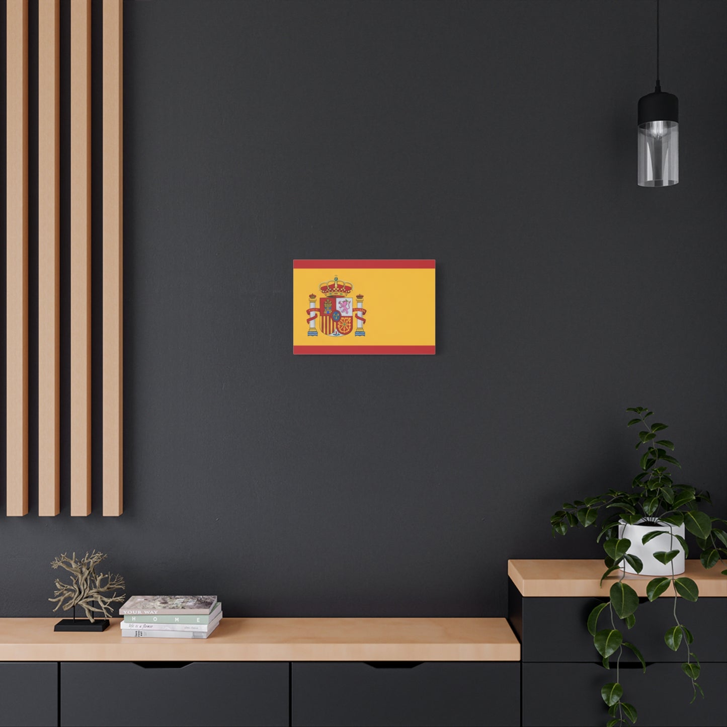 Spanish Flag Matte Canvas Print — Stretched Wall Art (1.25")