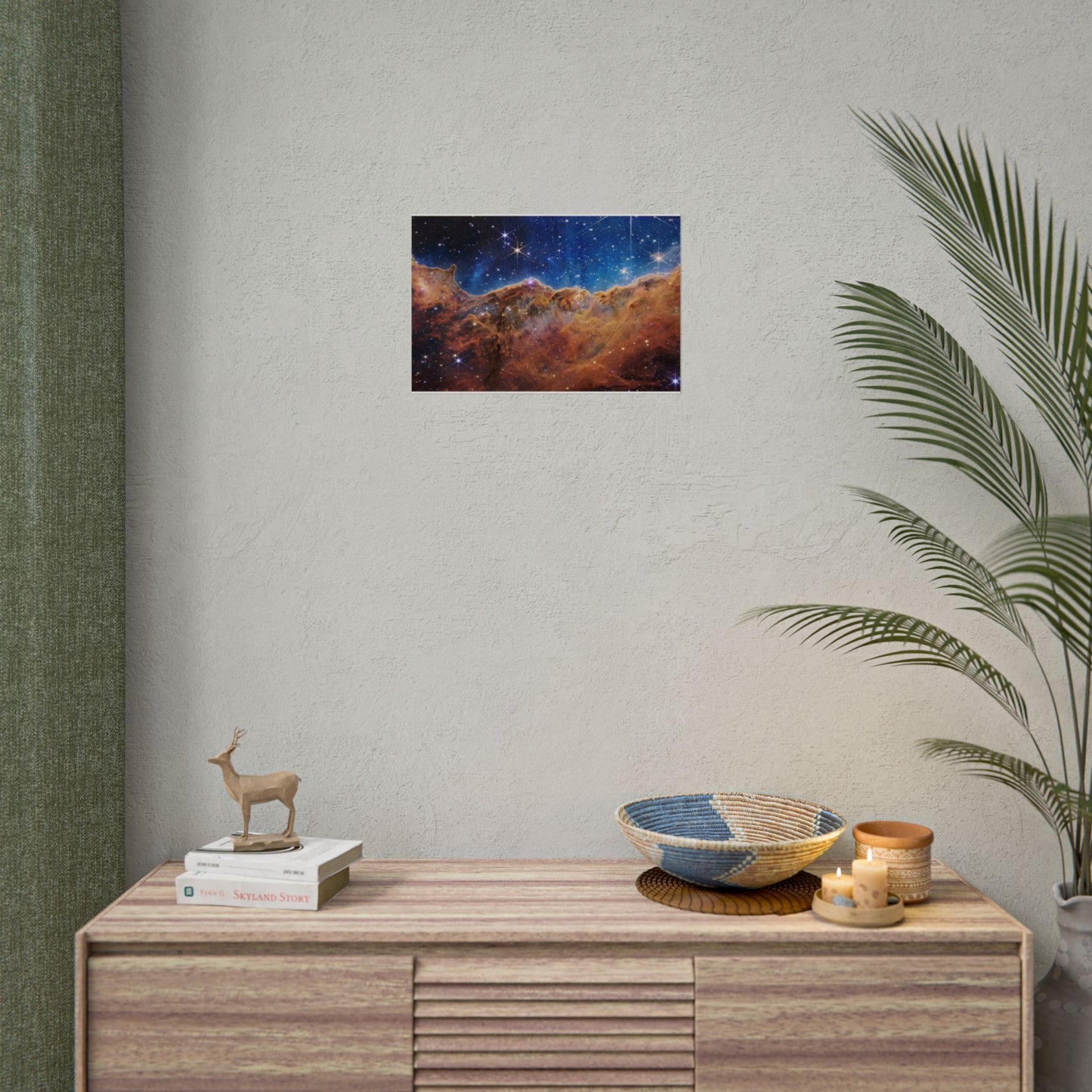Cosmic Mountain Nebula Rolled Poster — Space Wall Art for Astronomy Lovers