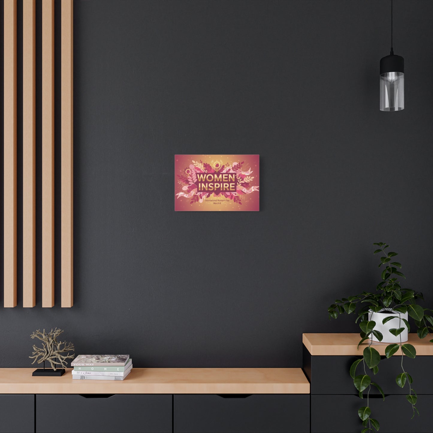 Women Inspire Canvas Wall Art — International Women’s Day Tribute (Matte Stretched)