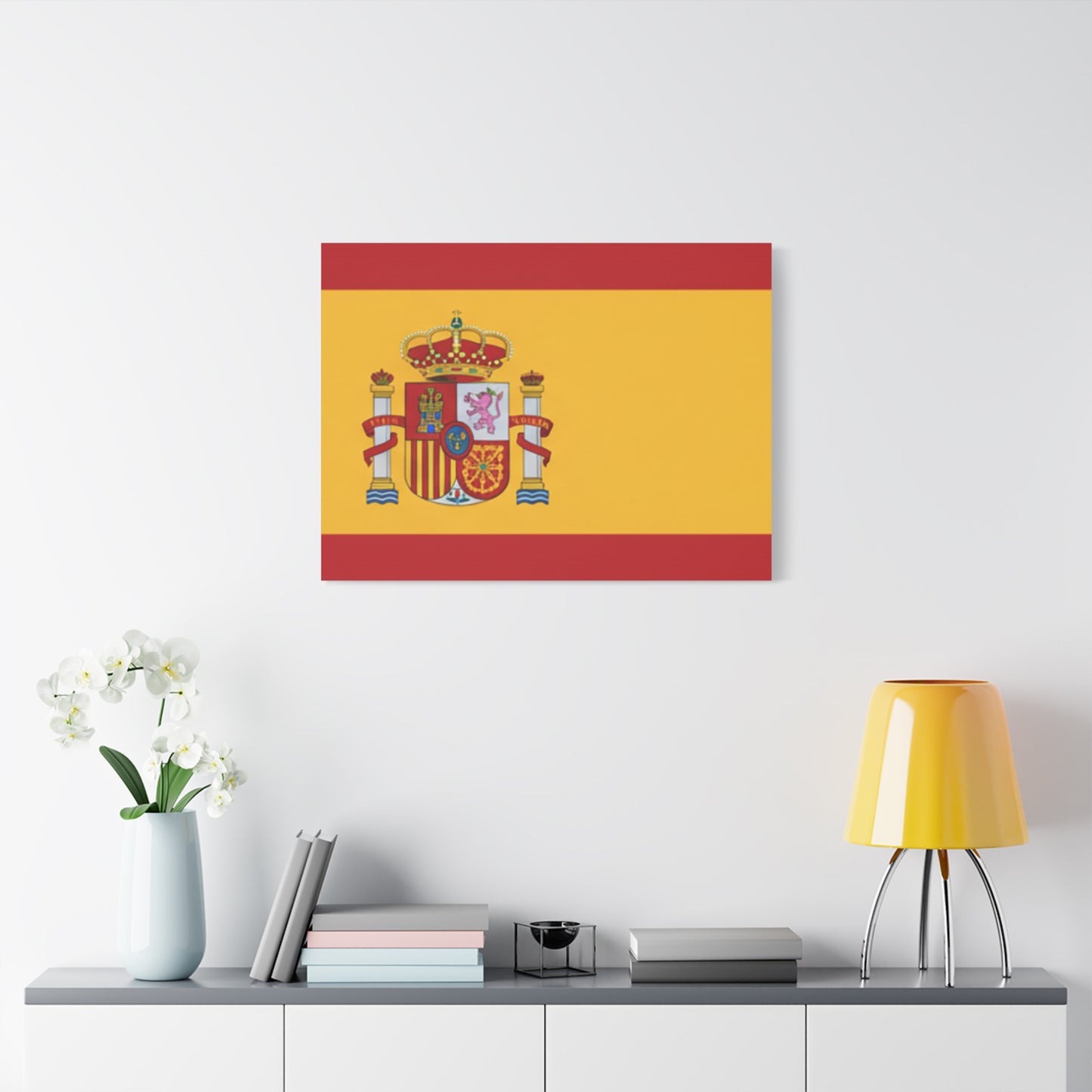 Spanish Flag Matte Canvas Print — Stretched Wall Art (1.25")
