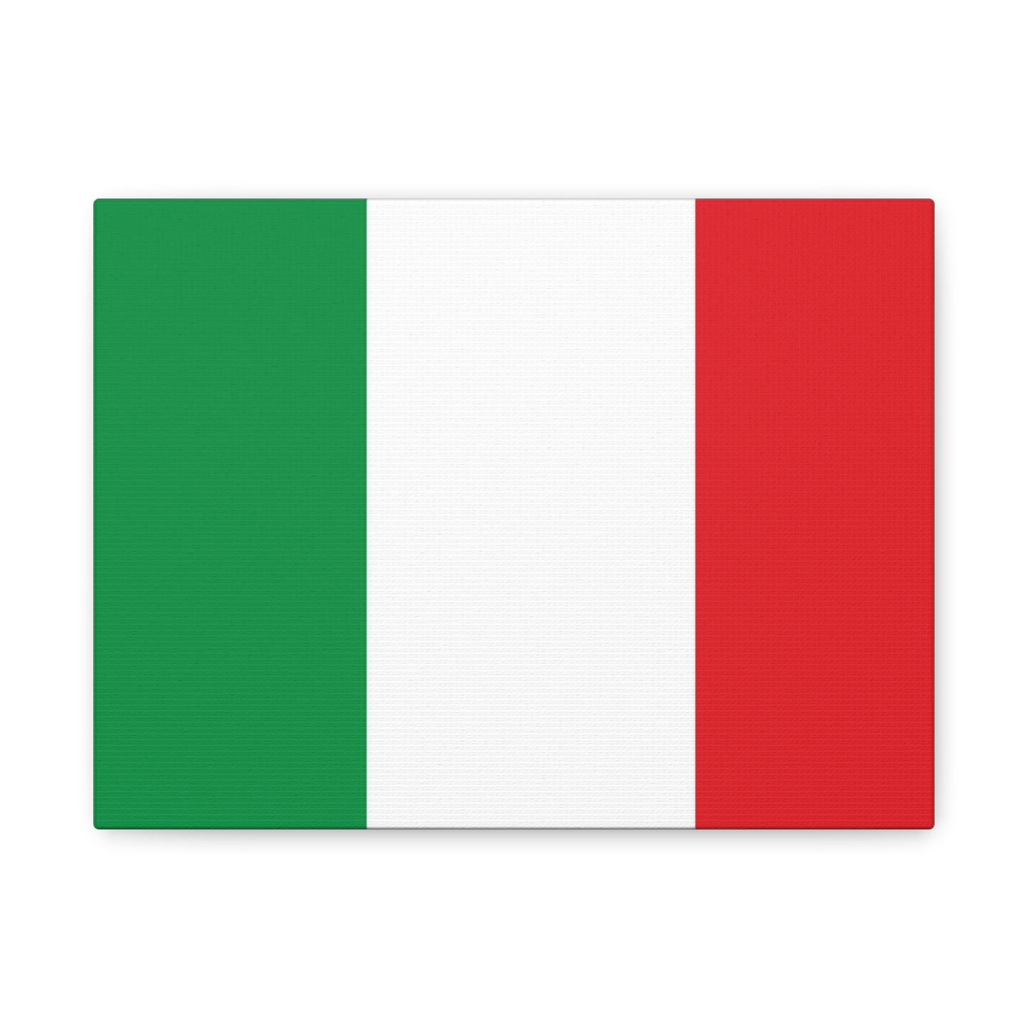 Italian Flag Canvas Print — Matte Stretched Wall Art