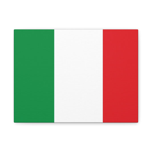 Italian Flag Canvas Print — Matte Stretched Wall Art