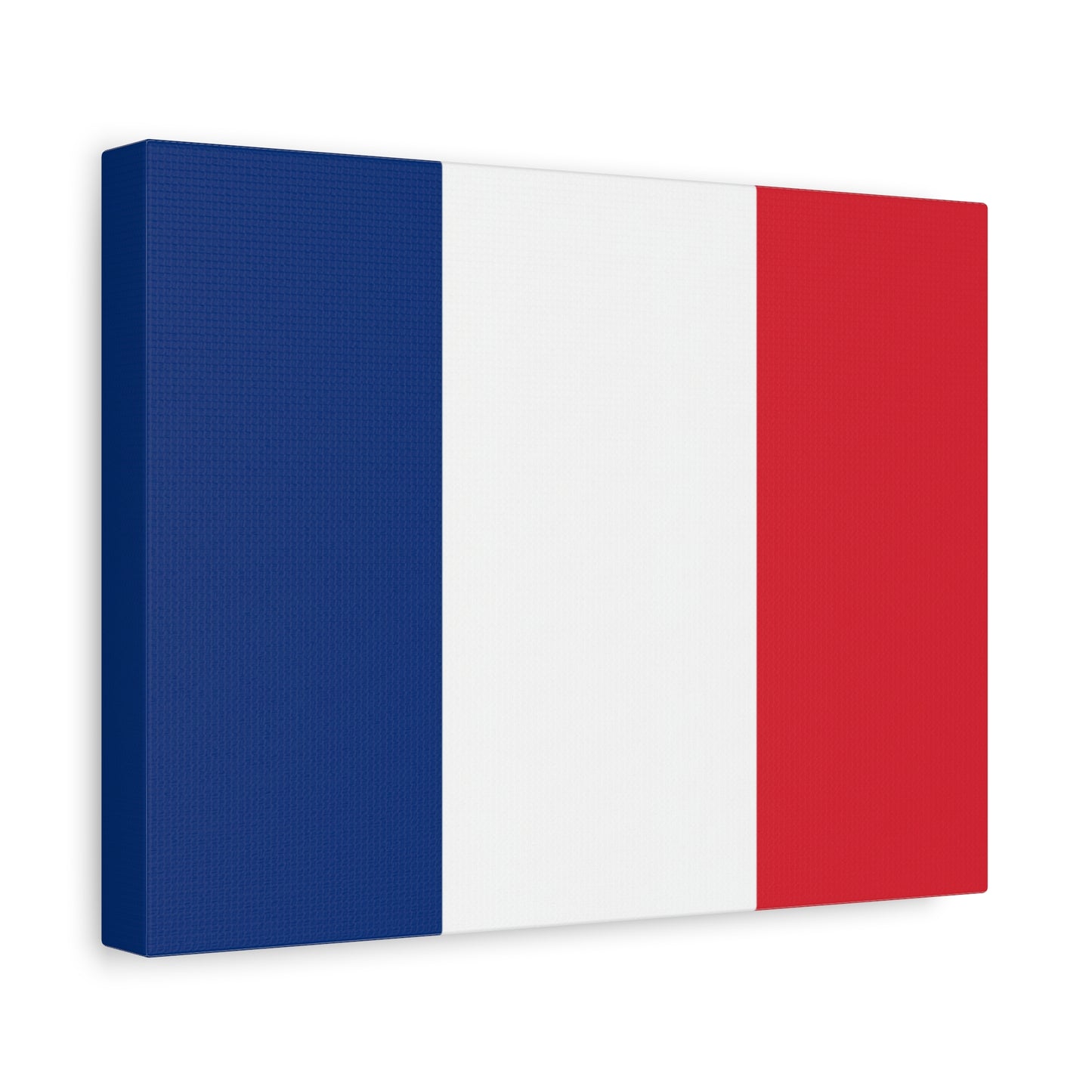 France Flag Matte Stretched Canvas (1.25") — Tricolor Wall Art
