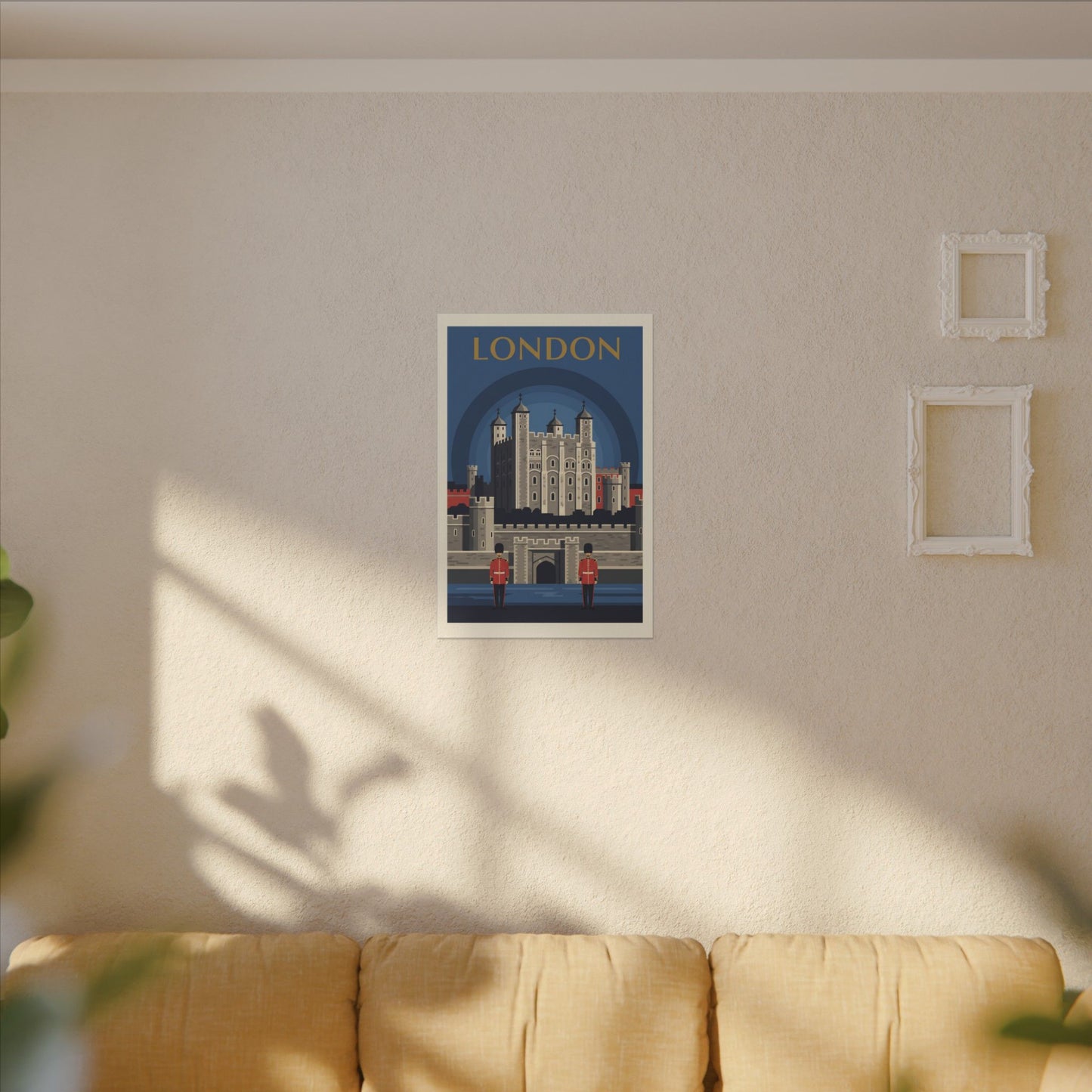 Tower of London Retro Travel Poster Canvas
