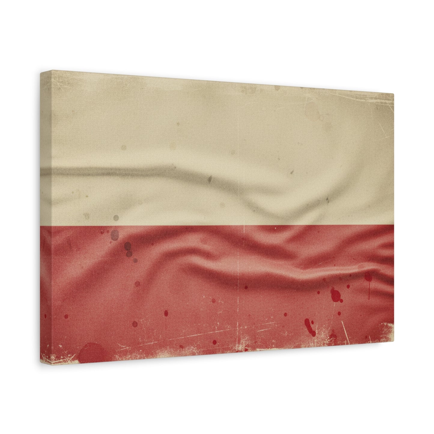 Polish Flag Vintage Matte Canvas Print — Stretched Wall Art