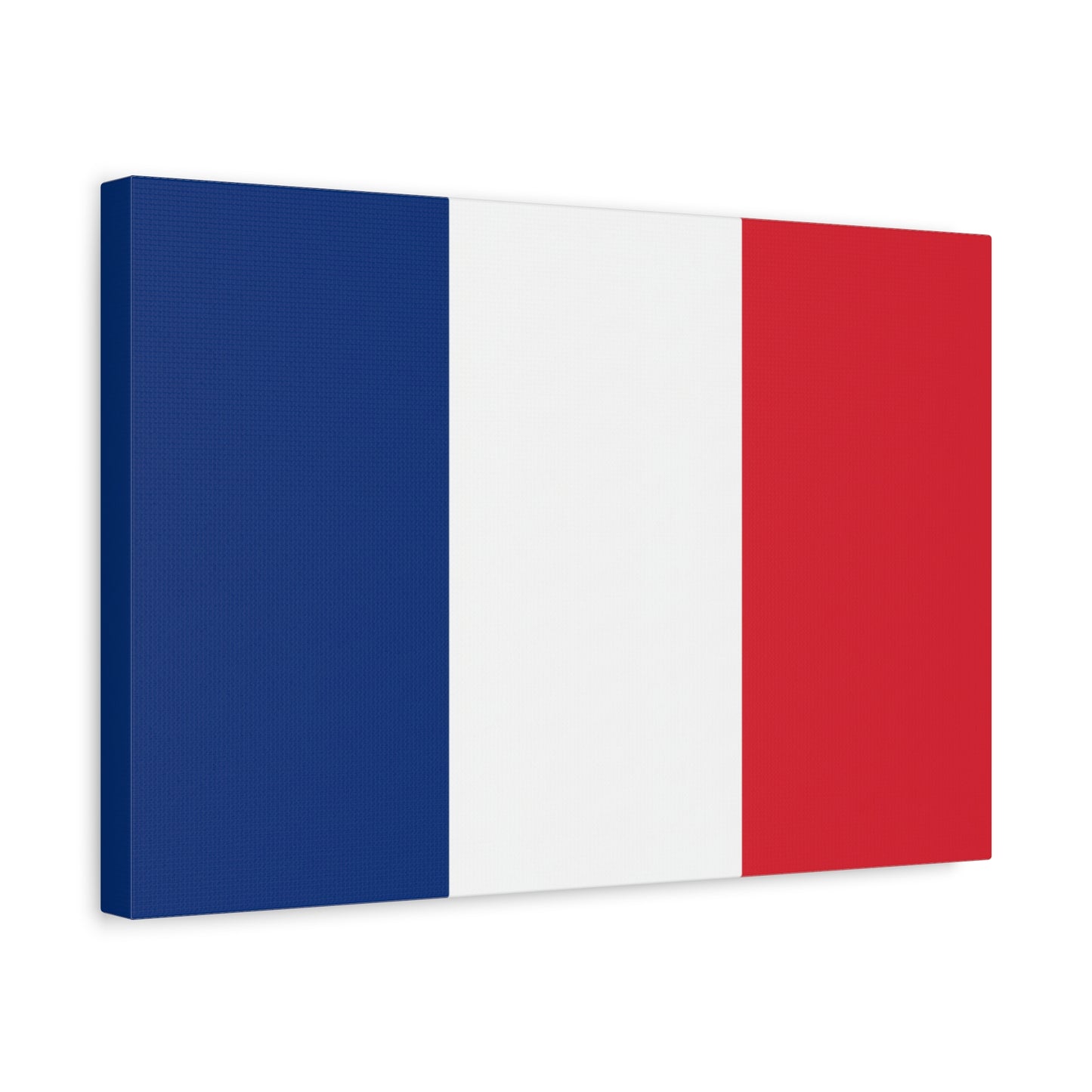 France Flag Matte Stretched Canvas (1.25") — Tricolor Wall Art