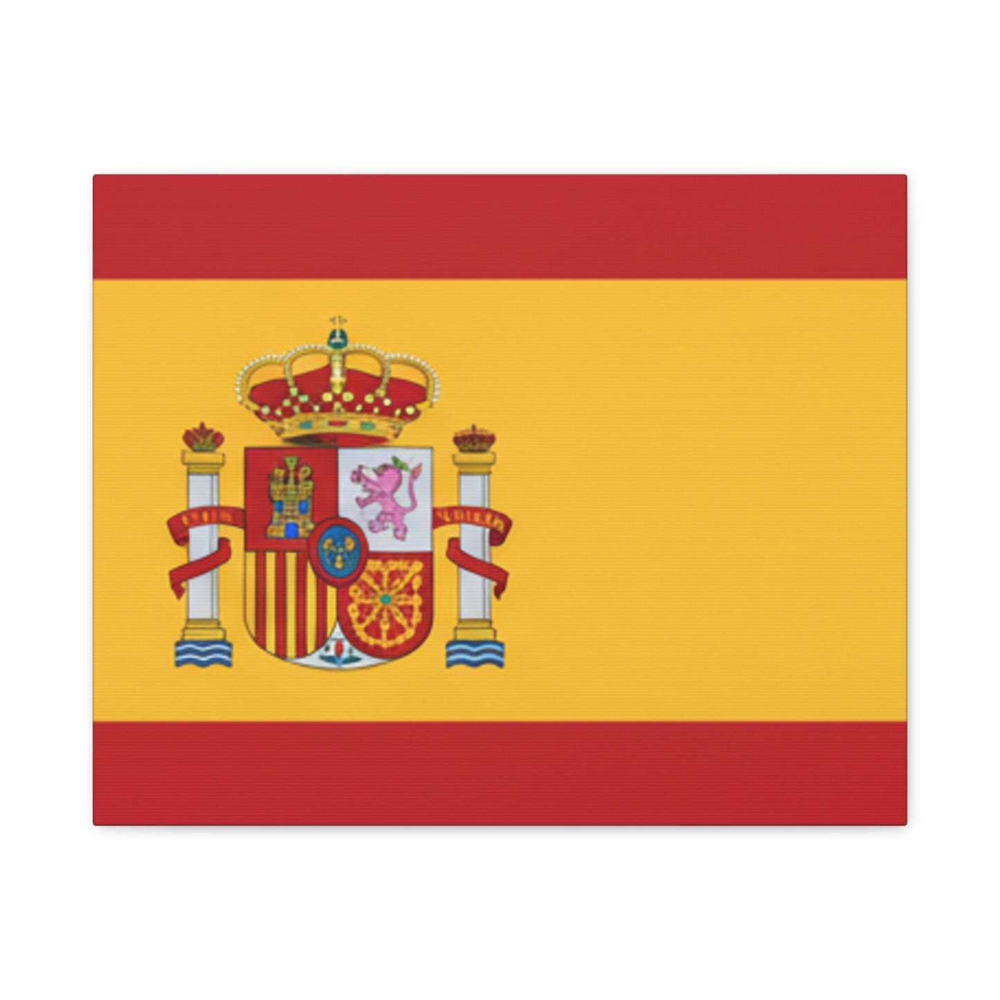 Spanish Flag Matte Canvas Print — Stretched Wall Art (1.25")