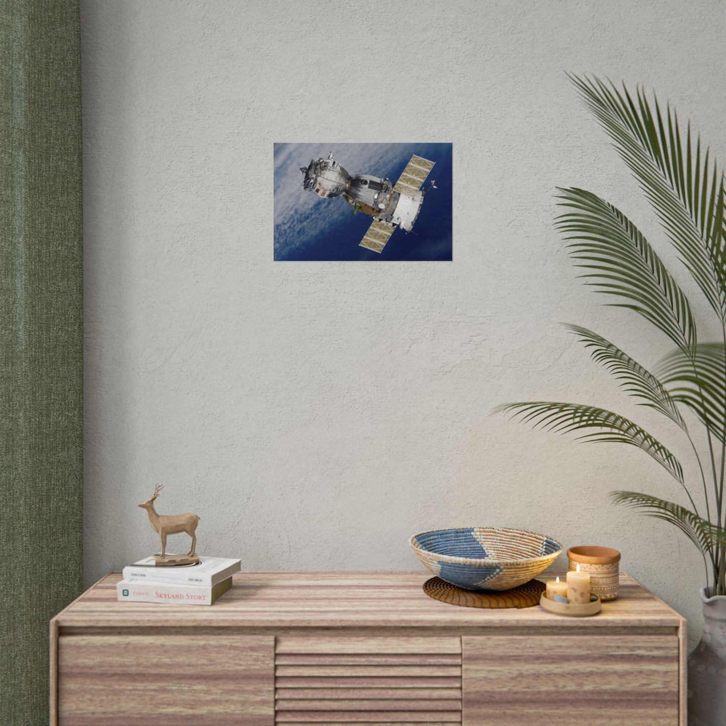 Spacecraft Poster — Astronautics Satellite Wall Art (Rolled Poster)